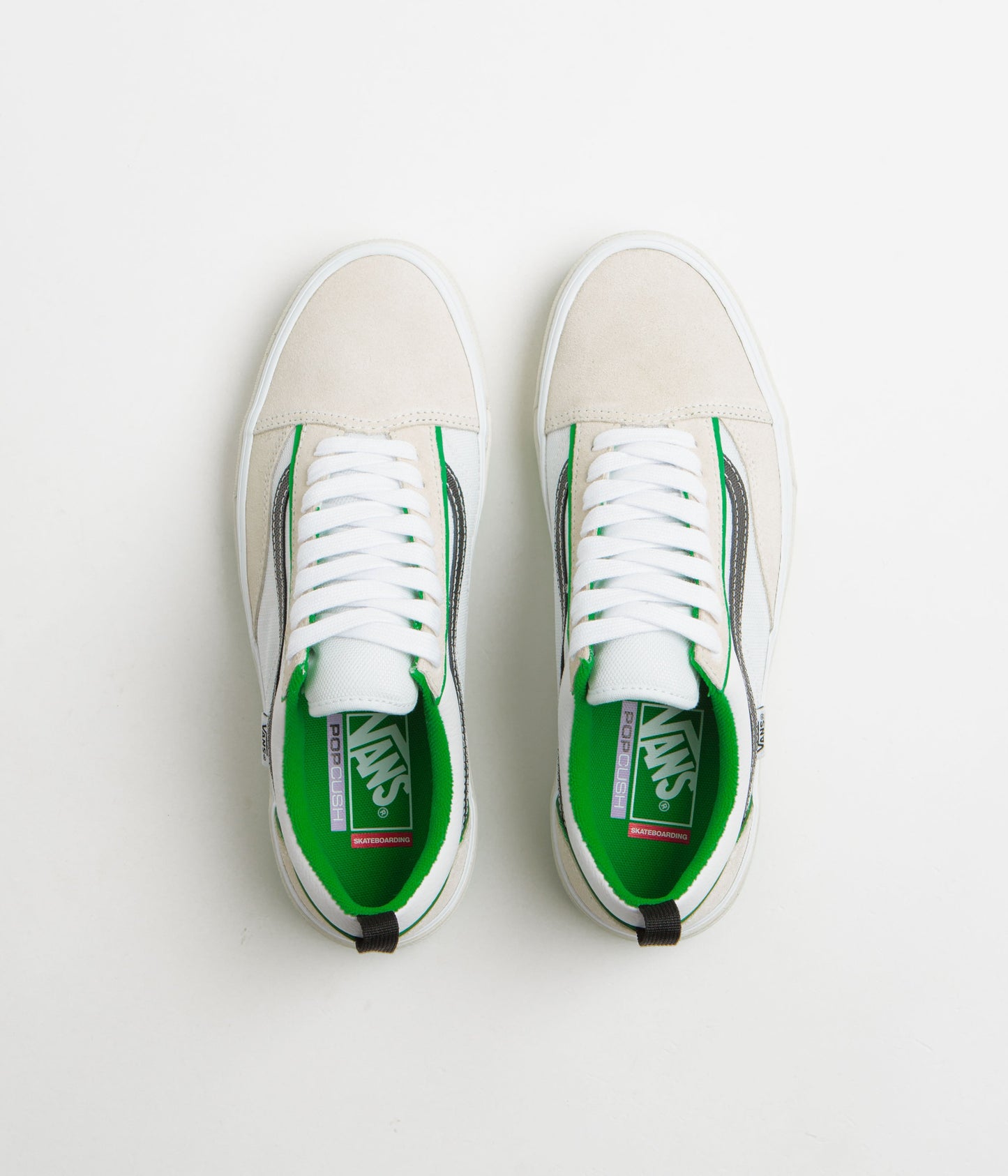 Vans Skate Old Skool Wafflecup Shoes - White / Green