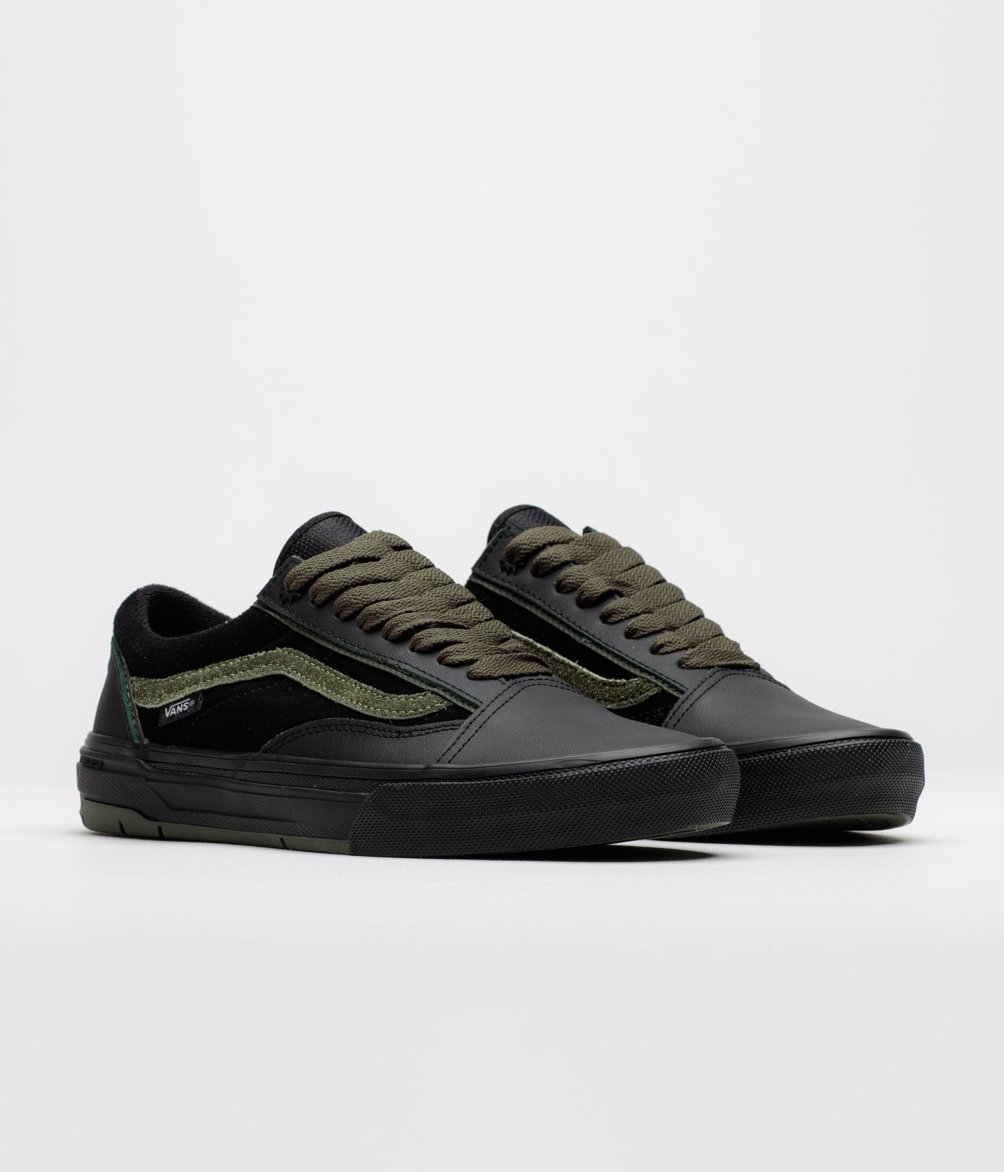 Vans Skate Old Skool Wafflecup Shoes - Willow Green / Black