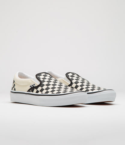 Vans Skate Slip-On Shoes - (Checkerboard) Black / Off White