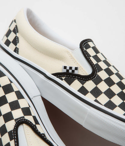 Vans Skate Slip-On Shoes - (Checkerboard) Black / Off White