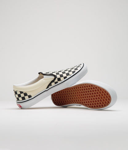 Vans Skate Slip-On Shoes - (Checkerboard) Black / Off White