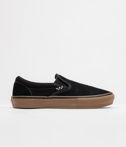 Vans Skate Slip-On Shoes - Black / Gum / White