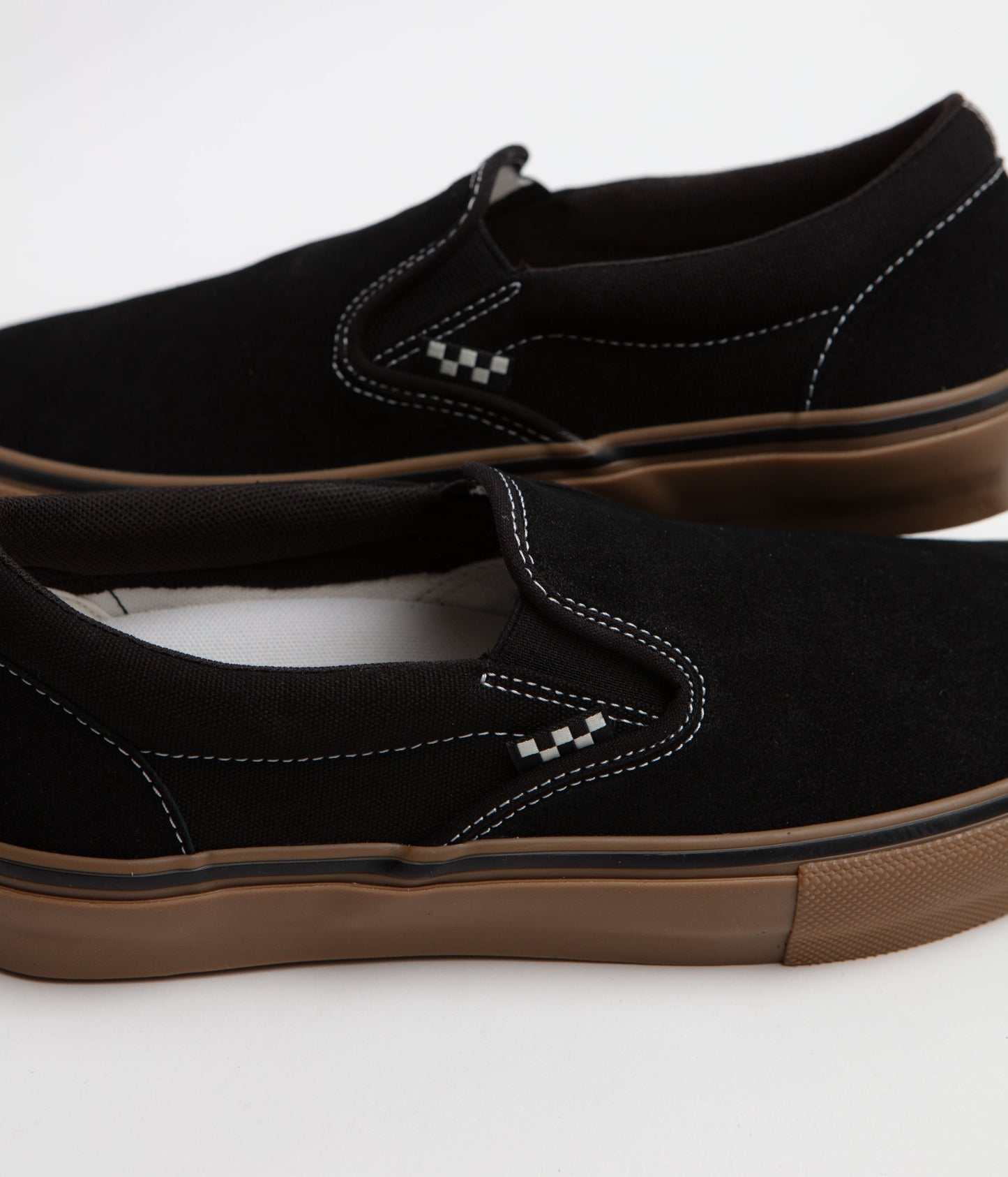 Vans Skate Slip-On Shoes - Black / Gum / White