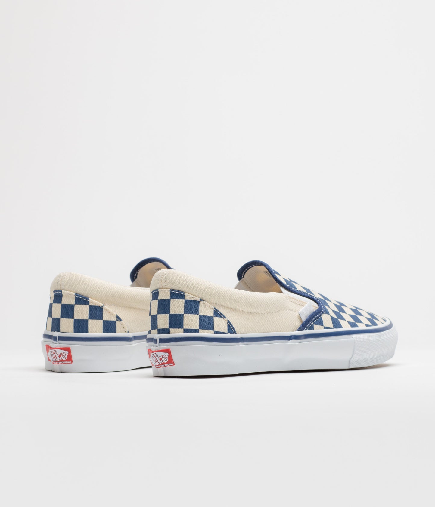 Vans Skate Slip-On Shoes - (Checkerboard) Blue / White